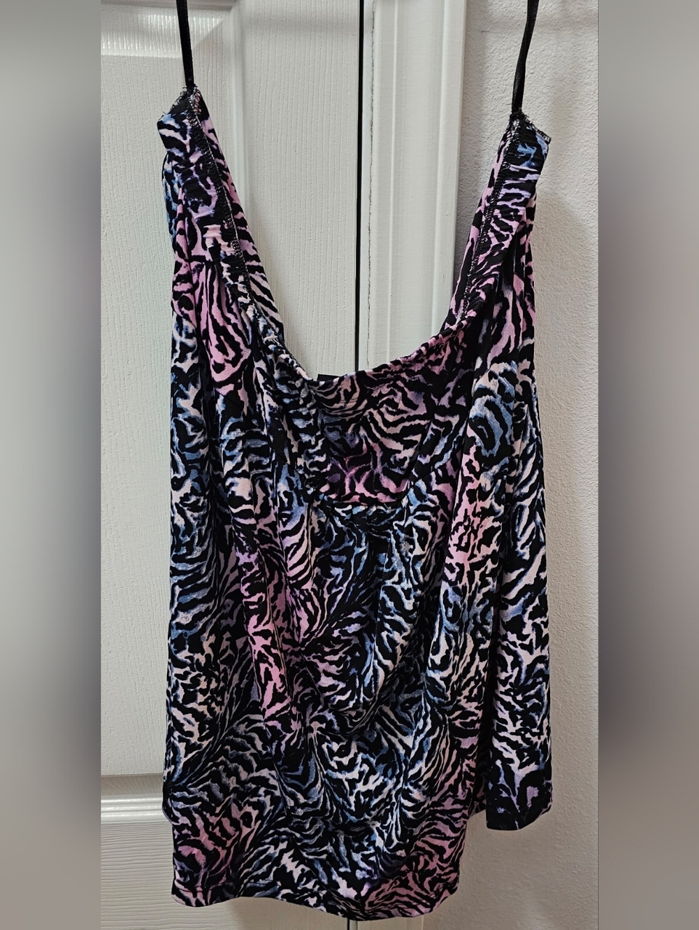 torrid Black Tank Top with Pink & Blue Animal Print